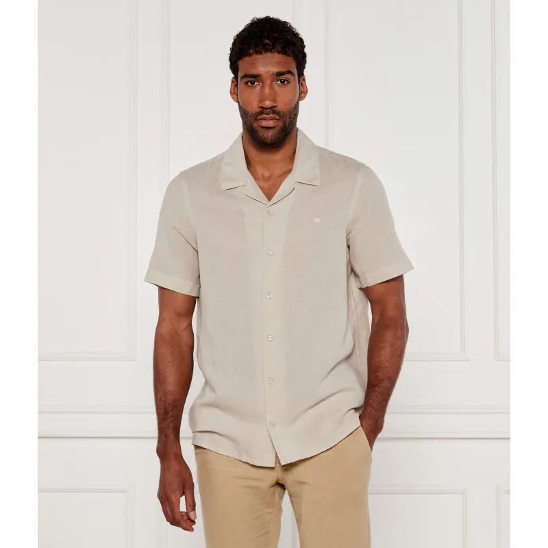 Calvin Klein Lniana koszula Regular Fit