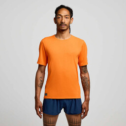 Saucony Koszulka męska Stopwatch Short Sleeve - Pepper Heather