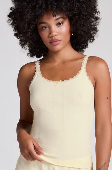 Hunkemöller Podkoszulek Pointelle Żółty