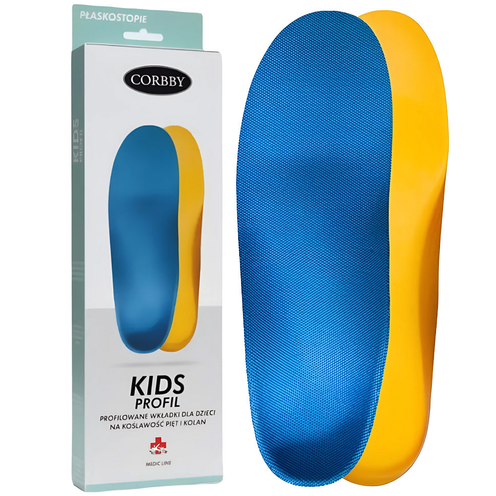 Wkładki Ortopedyczne Supinujące na Płaskostopie Koślawość Pięt dla Dzieci 34/35