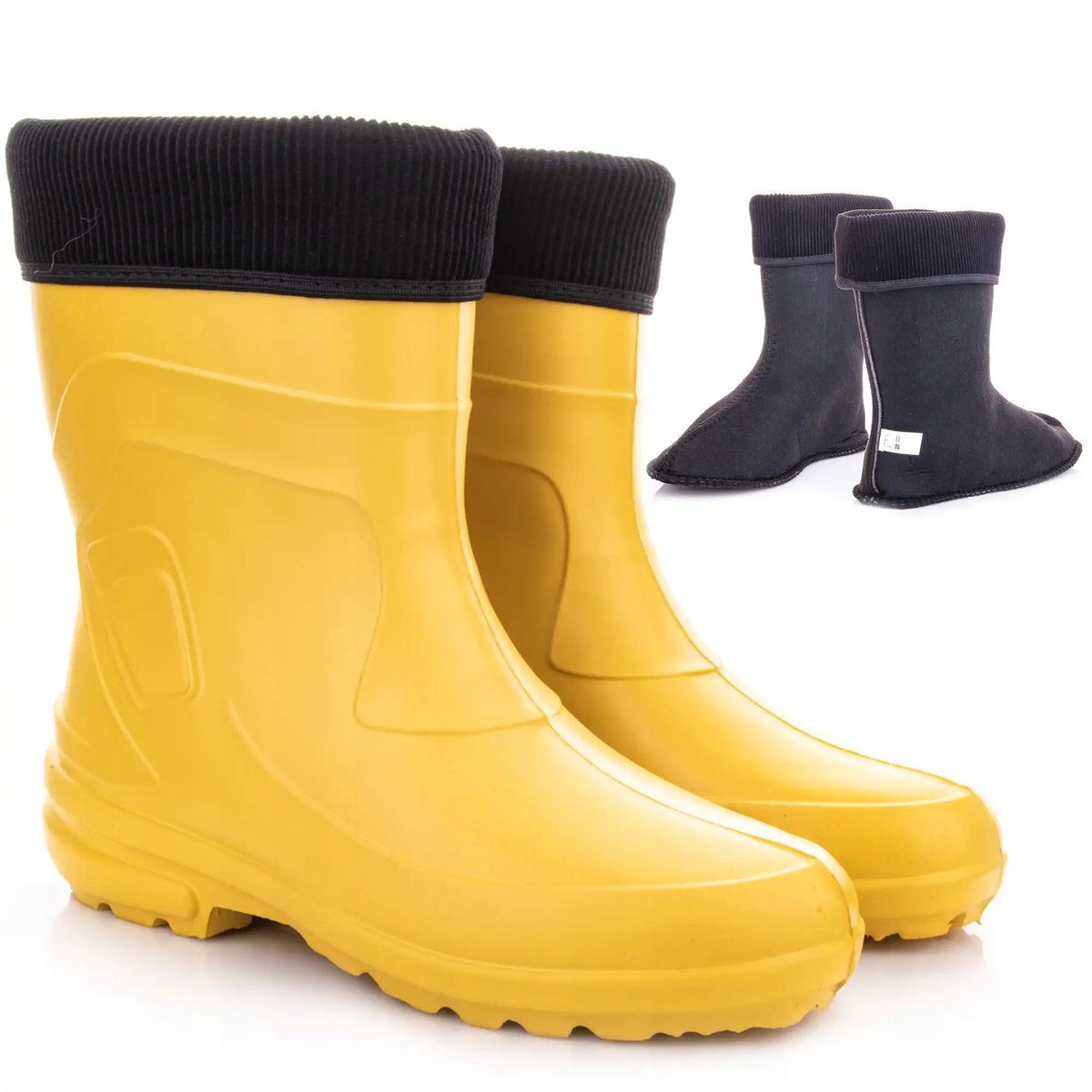 Kalosze damskie CAŁOROCZNE z OCIEPLACZEM ocieplane zimowe piankowe 41