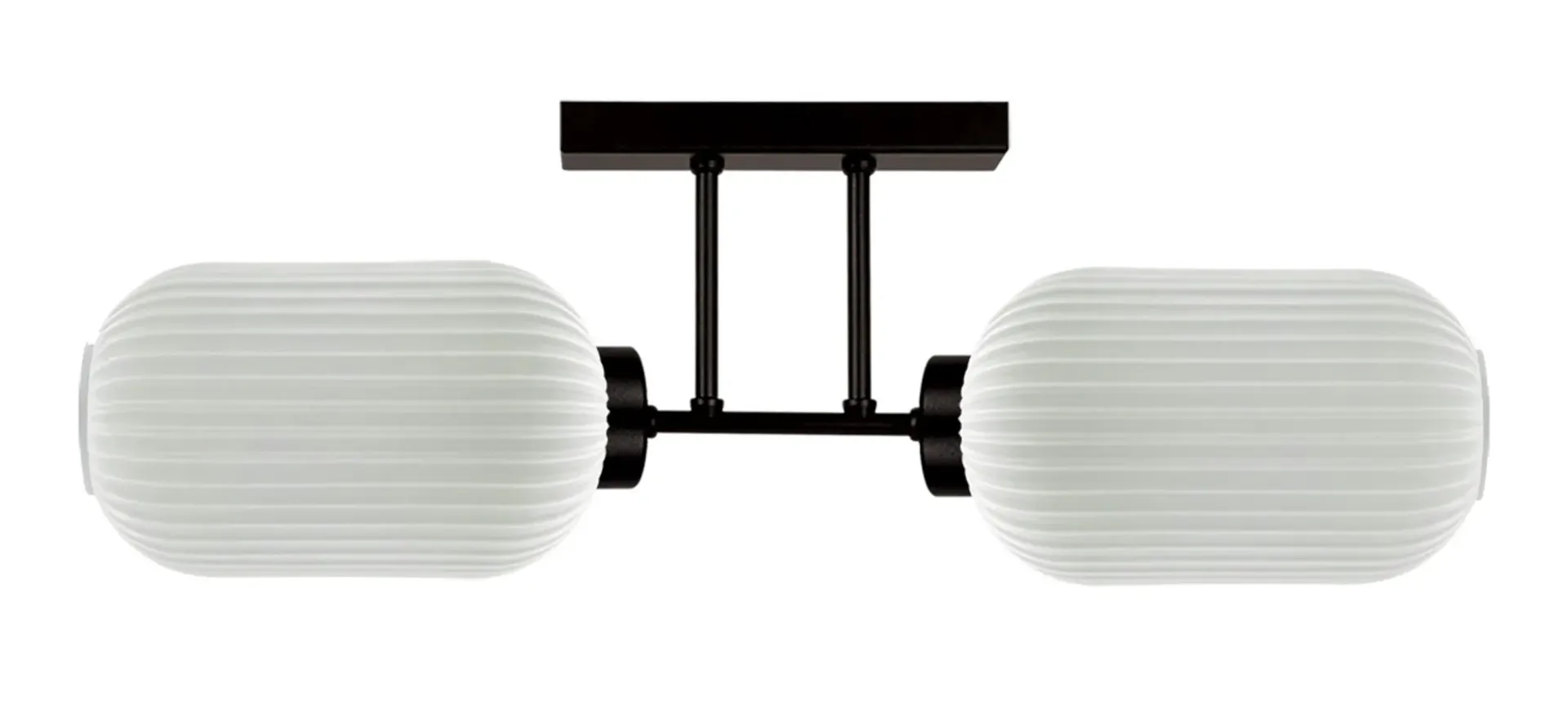 Sufitowa lamp z dwoma kloszami biała T8-K26
