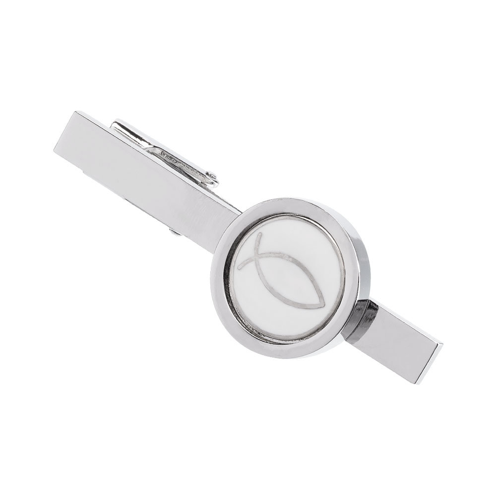 Spinka do krawata Ryba Symbol X2 Ichthys Silver