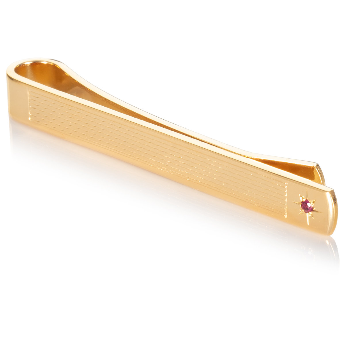 Złota spinka do krawata z rubinem SK-9008