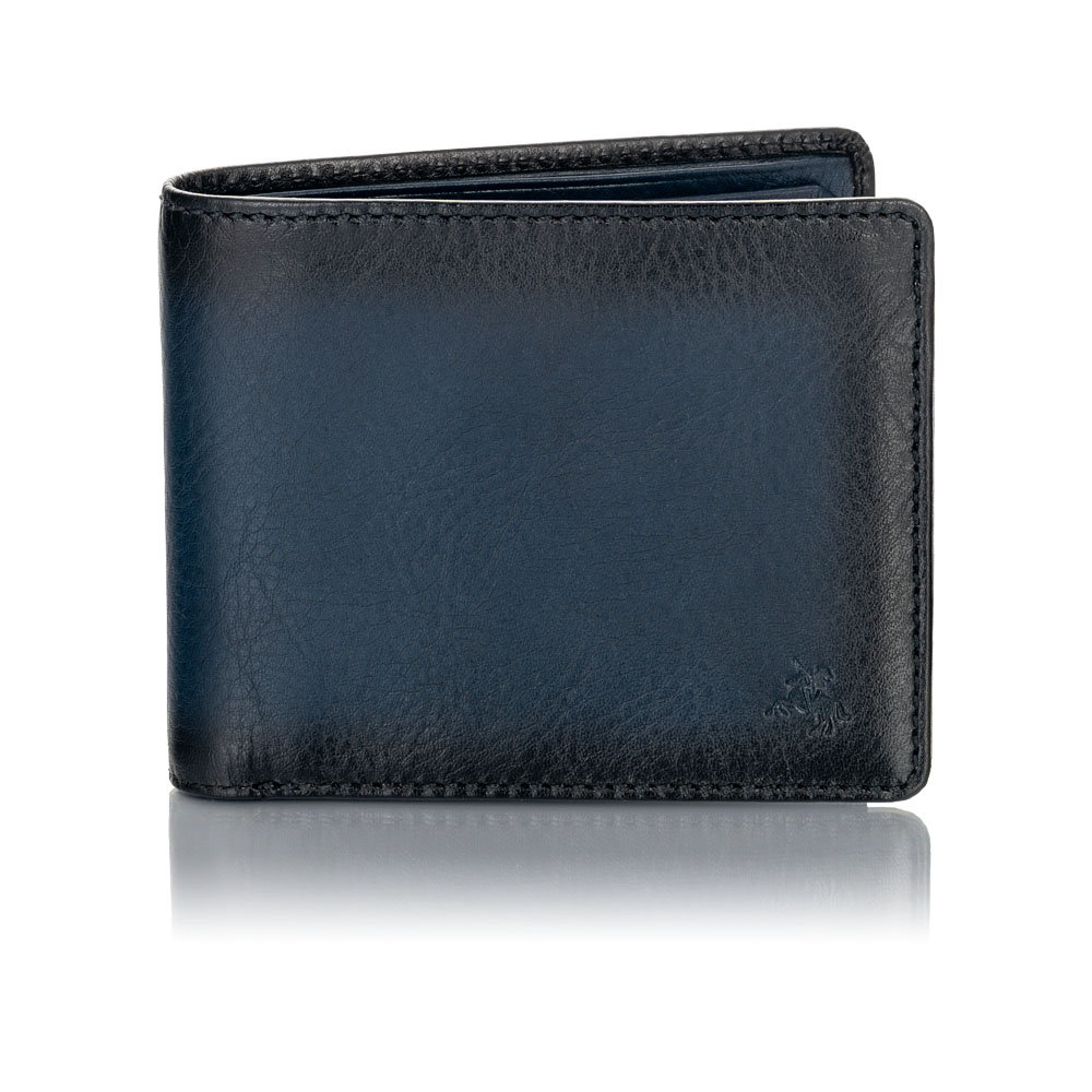 Banknotówka Męska Przypalana Skóra Visconti AT-58 RFID - granatowy