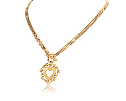 Colibra Pozłacany naszyjnik z sercem (C24/LAT/38AU) Walentynki