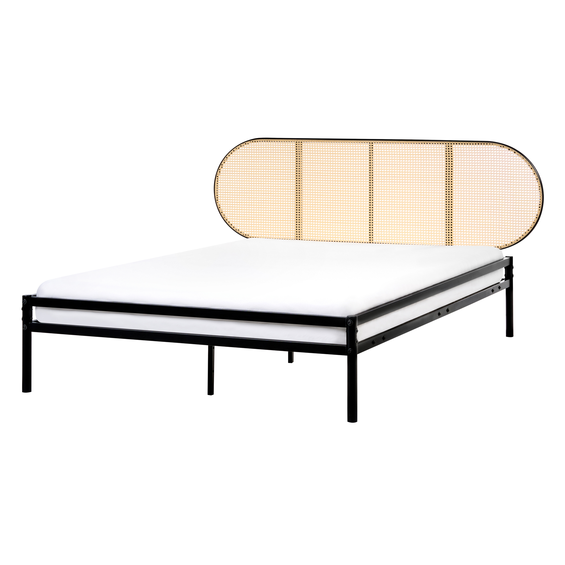 Łóżko Metal BOULIN 140 x 200 cm Czarny