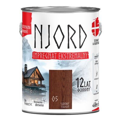 Impregnat ekstremalny surowy mahoń 5 l Njord