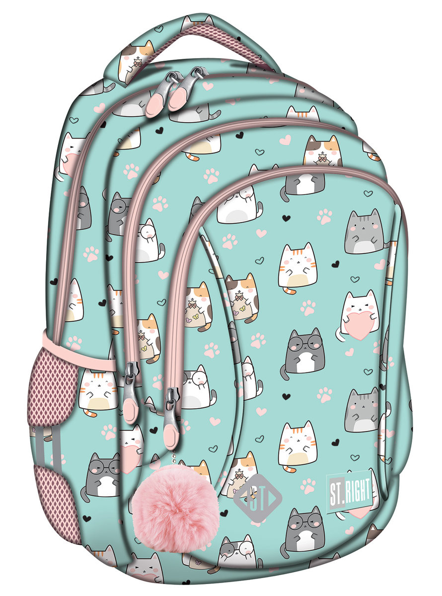 Plecak 3 komorowy 15 cali. Charming Cats