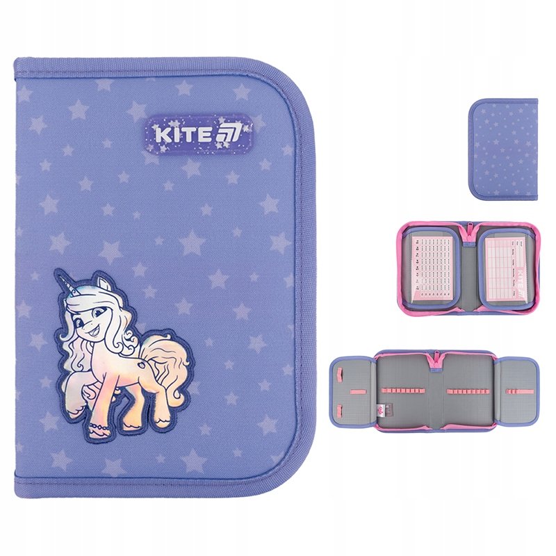 Piórnik szkolny rozkładany dla dziewczynek niebieski MY LITTLE PONY Kite