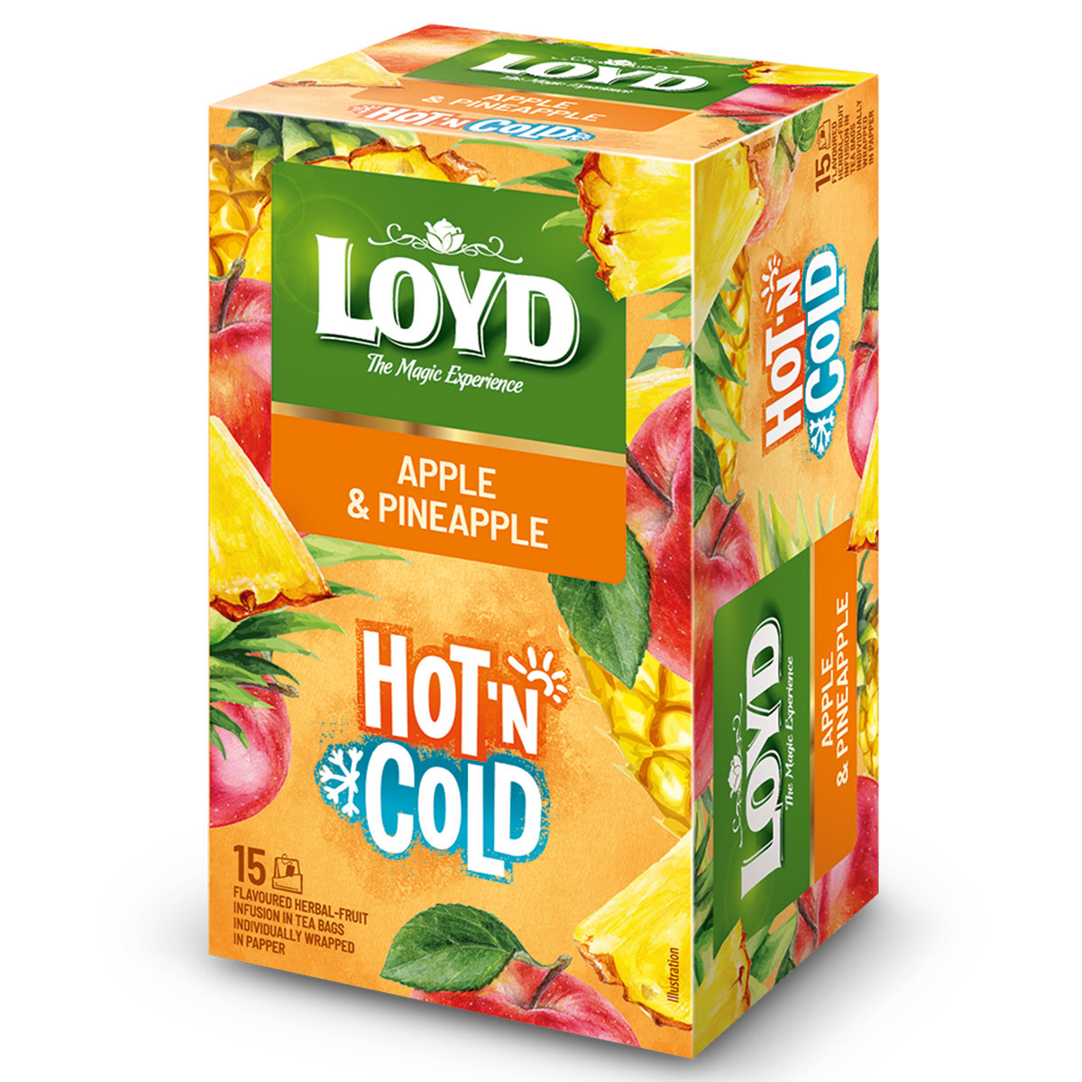 Ekspresowa Herbata Owocowa Loyd Zimno i Ciepło Jabłko Ananas Hot’N Cold 30g