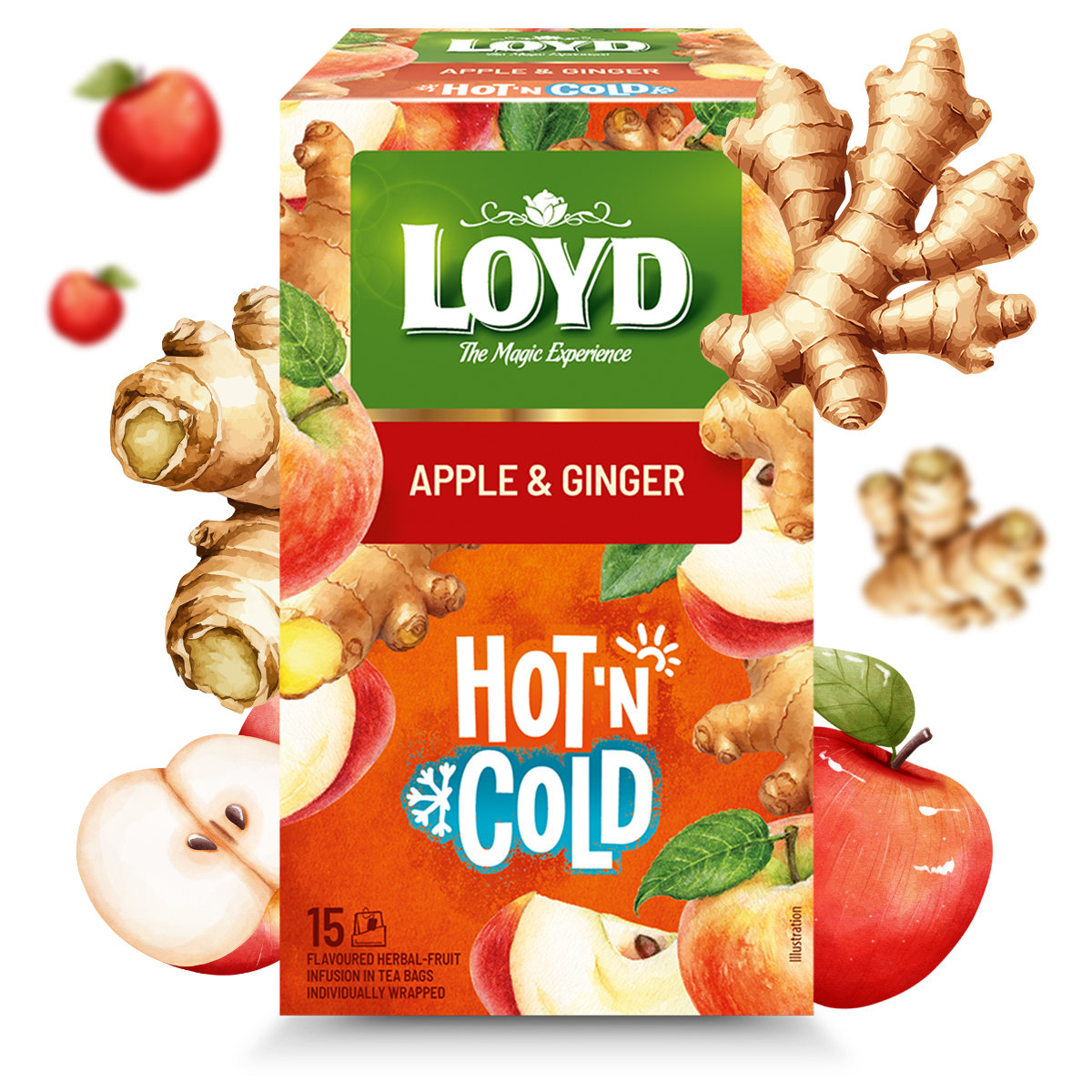Ekspresowa Herbata Owocowa Loyd Na Zimno Jabłko Imbir Hot’N Cold 30g