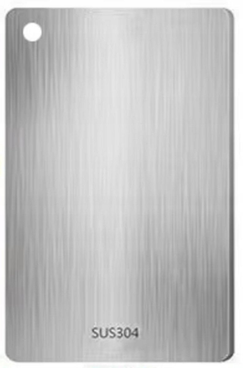 DESKA DO KROJENIA ZE STALI NIERDZEWNEJ SOLIDNA 24x14 cm DWUSTRONNA