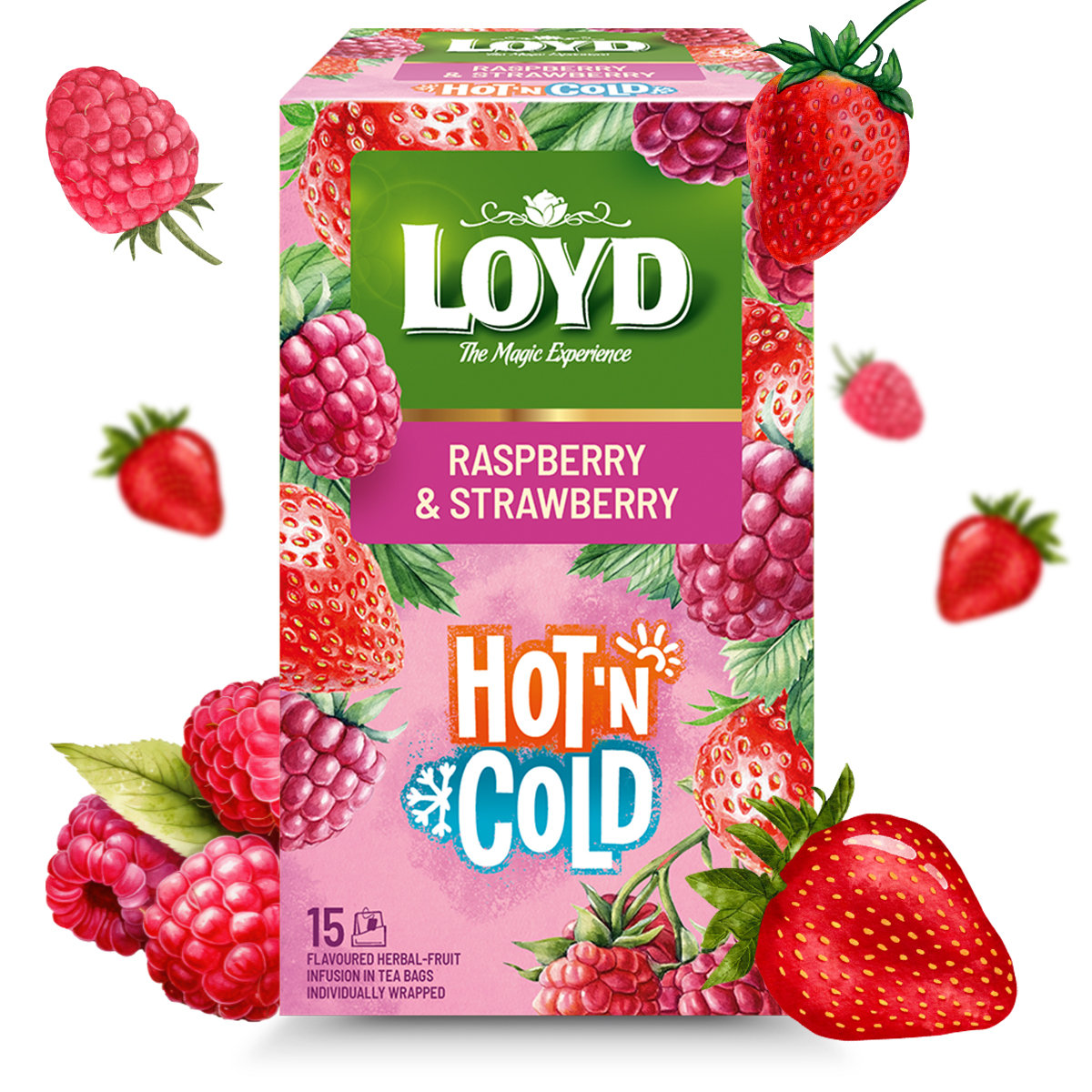 Ekspresowa Herbata Owocowa Loyd Na Zimno Malina Truskawka Hot’N Cold 30g
