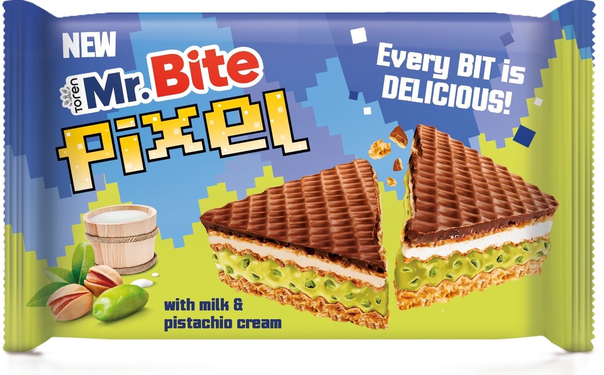 Mr. Bite - PIXEL with Pistachio Cream Wafers 28g