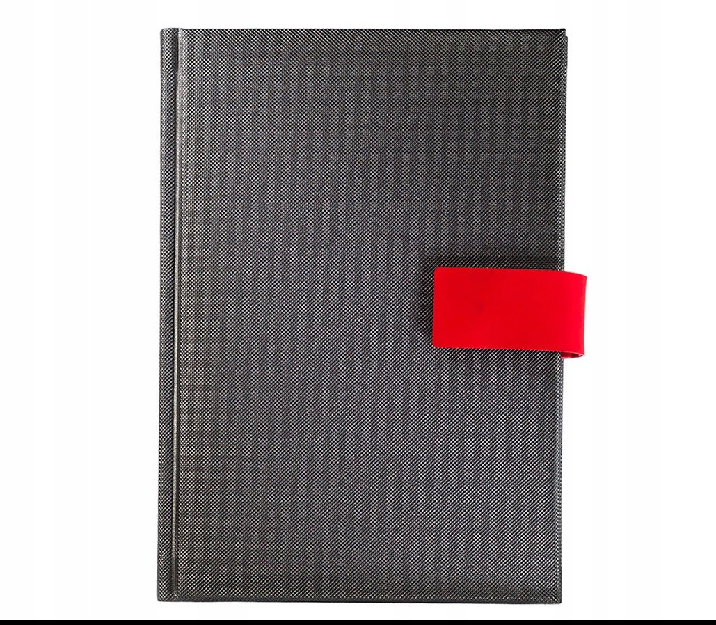 Notes książkowy A5 BAIA GRAFITOWY z zapięciem, notatnik