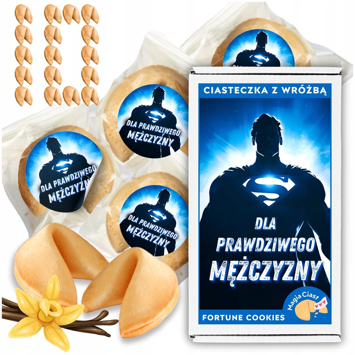 Ciasteczka z Wróżbą x 10 Prezent na Dzień Mężczyzny Dla Męża Taty Chłopaka