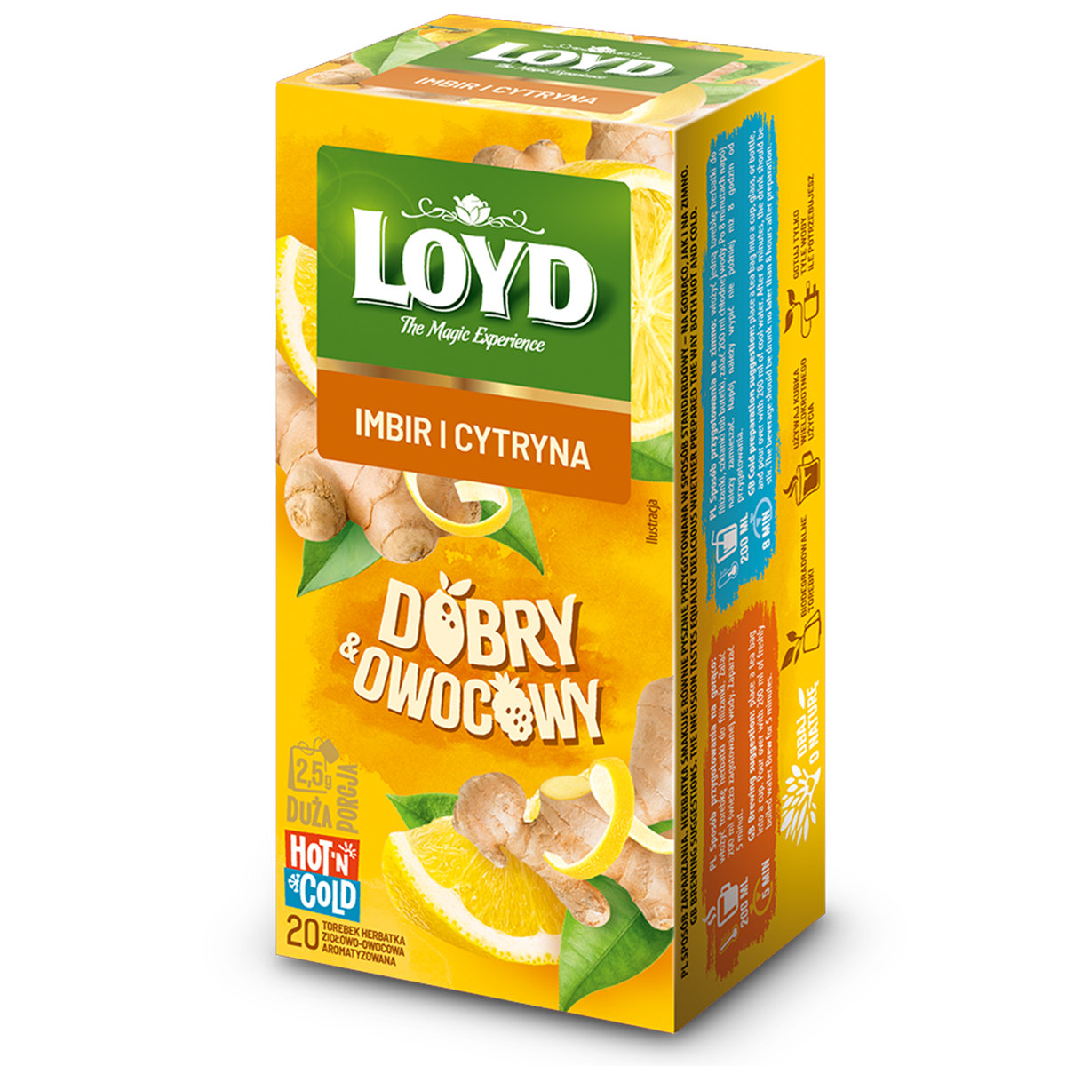 Ekspresowa Herbata Owocowa Loyd Imbir Cytryna 50g Dobry&Owocowy