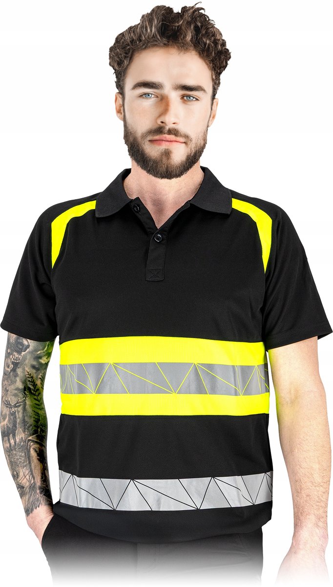 Koszulka polo, ostrzegawcza męska LH RAUTEX-PS B r. M