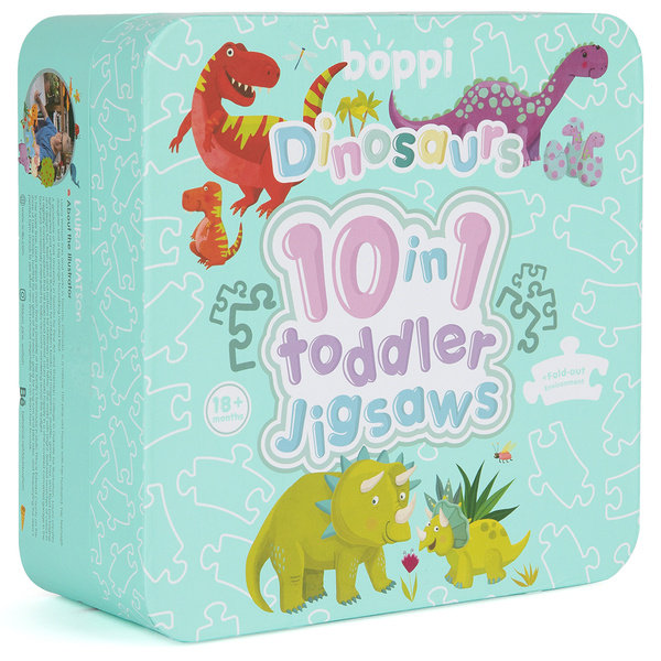 BOPPI, 10 w 1 progresywne pierwsze puzzle Dinozaur