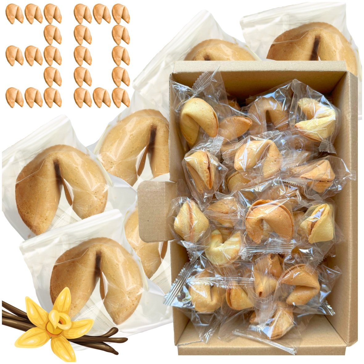 Ciasteczka z Wróżbą Szczęścia na Różne Okazje podziękowanie dla gości x 30