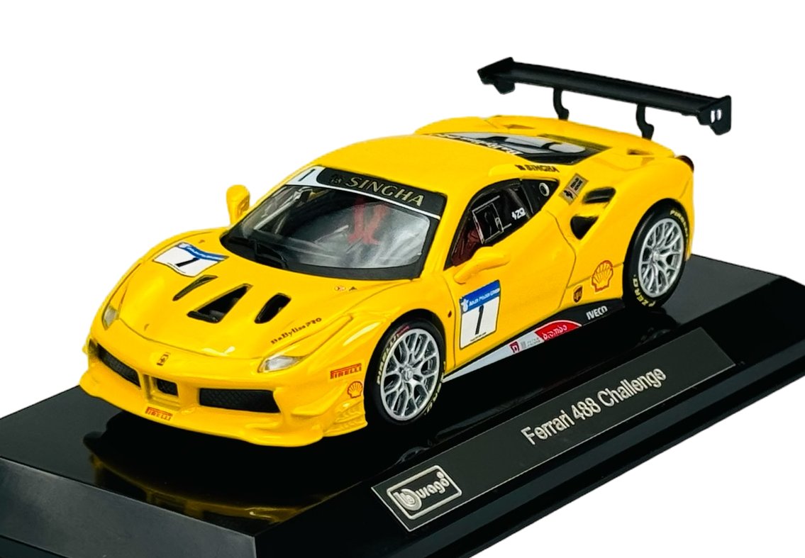 BBURAGO FERRARI 488 CHALLENGE SIGNATURE SERIES ŻÓŁTY 1:43 36306