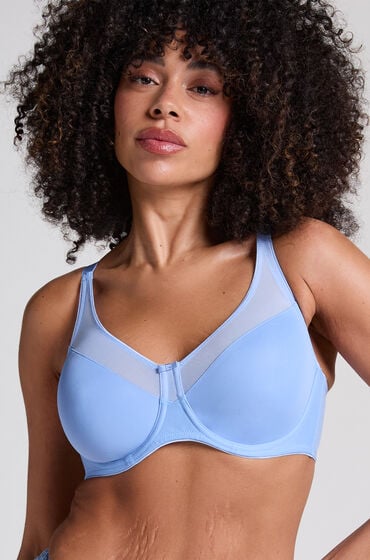 Hunkemöller Nieusztywniany biustonosz minimizer z fiszbinami Nina Niebieski