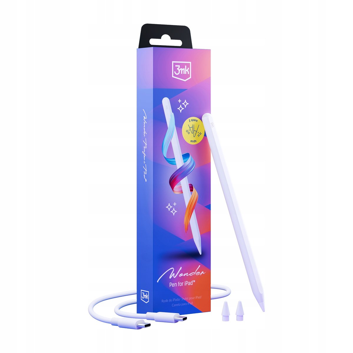 Precyzyjny rysik Bluetooth MagSafe 3mk Wonder Pen do Apple iPad + kabel USB