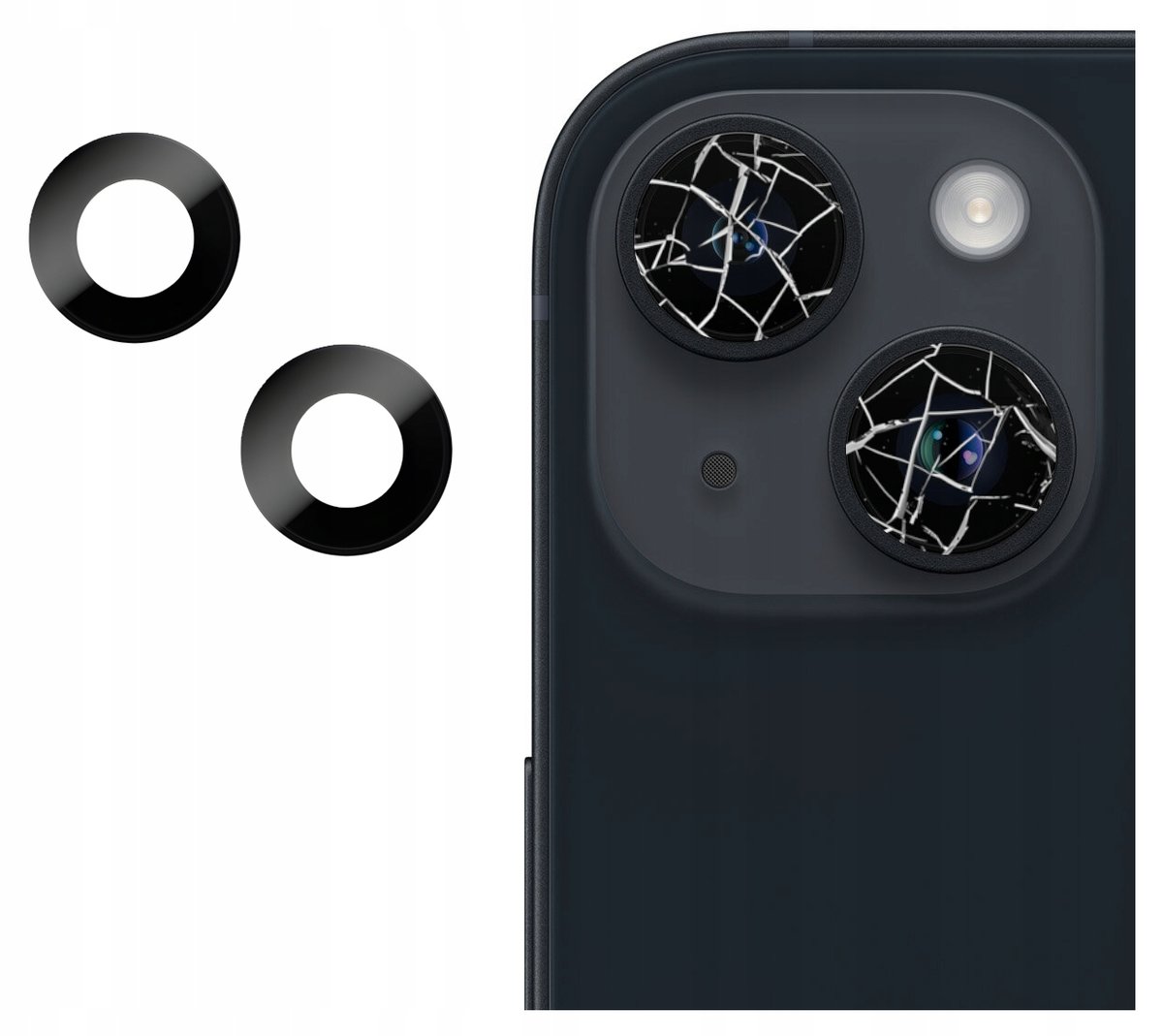 SZYBKA SZKŁO PREMIUM OSŁONA APARATU KLEJ DO IPHONE 14 PLUS A2886 A2632