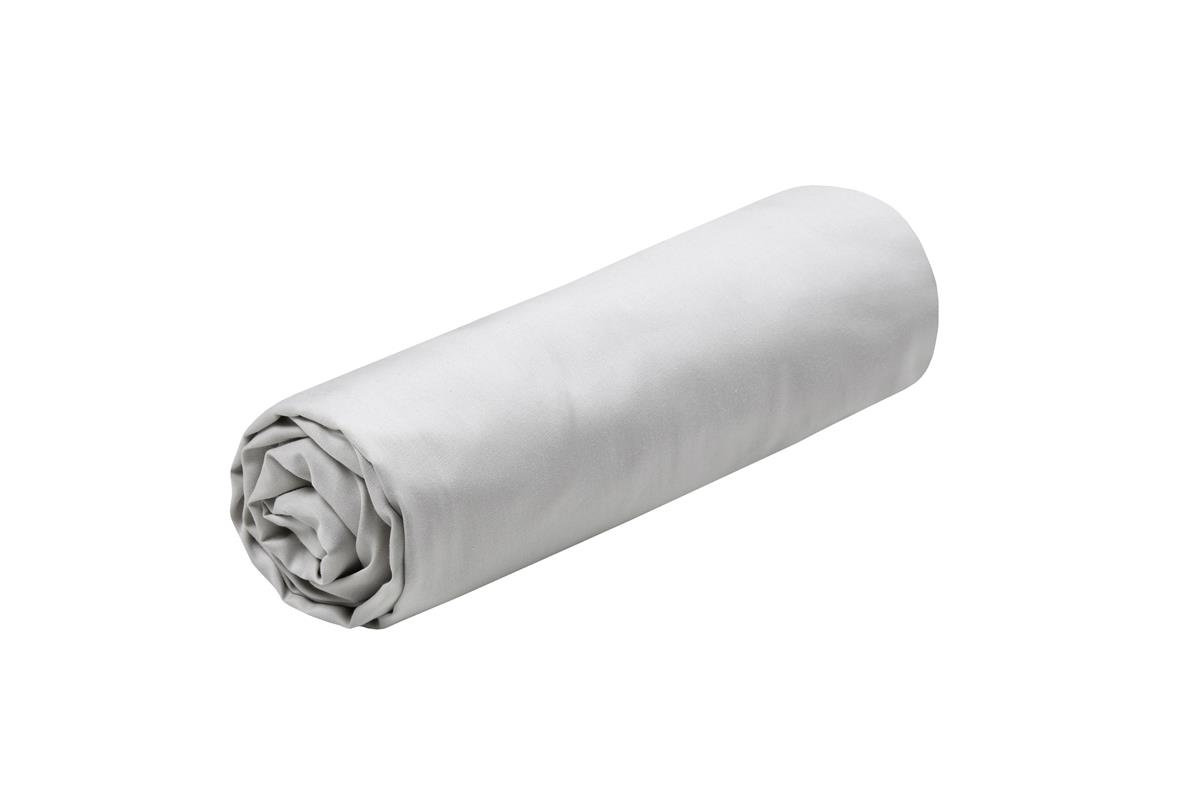 Bawełniane prześcieradło na gumce, szare, ELYSEE