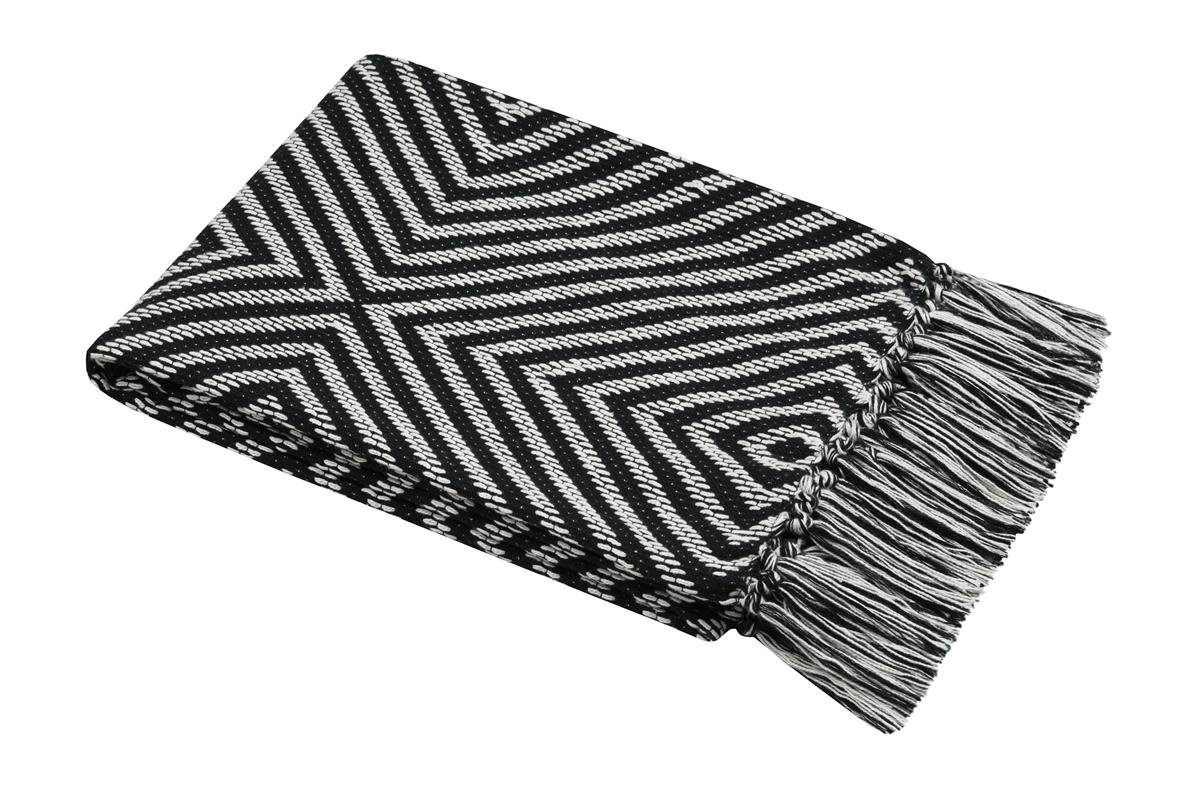 Koc pleciony z frędzlami, TUCANO, 125 x 150 cm