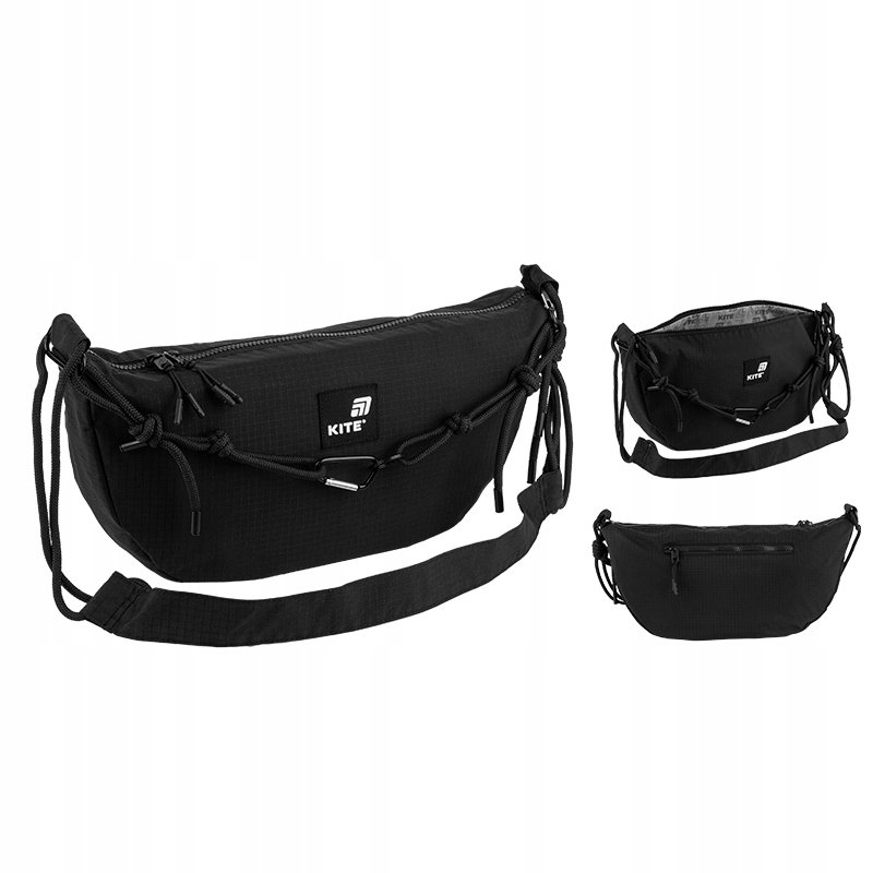 TORBA NA RAMIE TOREBKA CROSSBODY CZARNA MŁODZIEŻOWA KITE