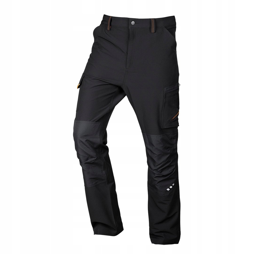 Spodnie robocze męskie Mix&Match 4 way stretch czarno-pomarańczowe r. XXXL