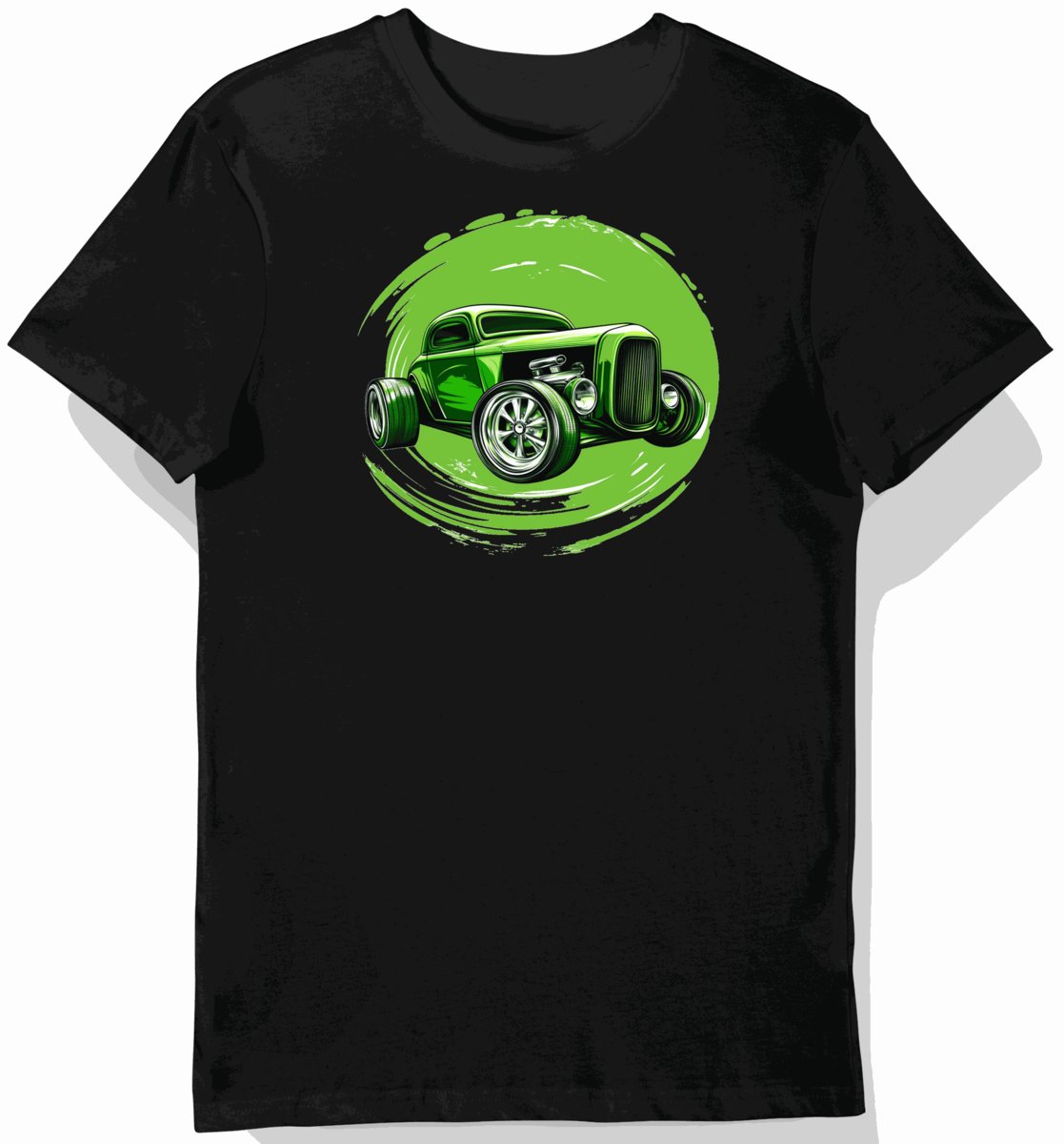 Koszulka męska czarna z motywem auta sportowego L