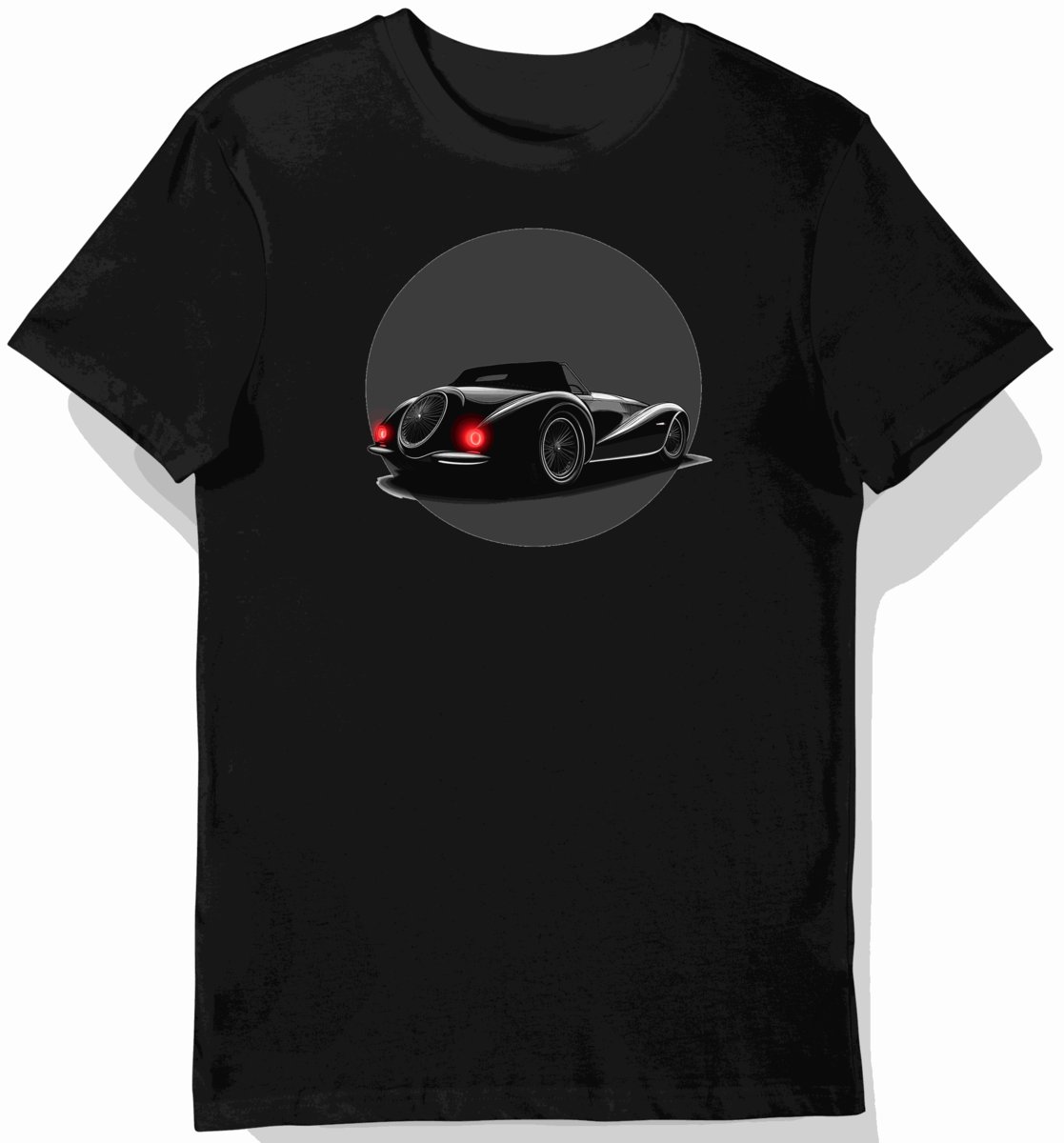 Koszulka męska czarna z motywem klasycznego Alfa Romeo L