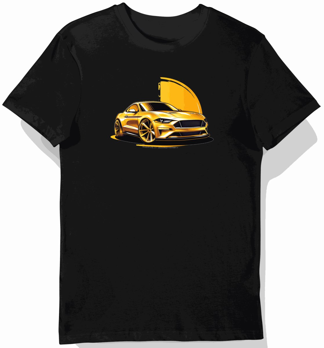 Koszulka męska czarna z motywem złotego logo Ford 5855 3XL