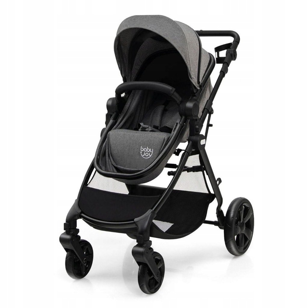 Wózek spacerowy z regulowanym oparciem i daszkiem Costway