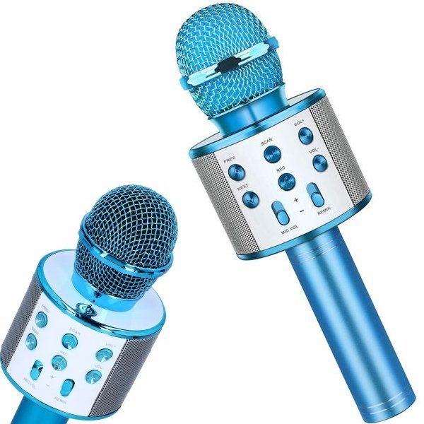 MIKROFON KARAOKE BLUETOOTH BEZPRZEWODOWY DLA DZIECI GŁOŚNIK IMPREZA USB SD