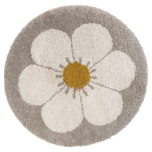 Dywan okrągły beżowy Bohemian Daisy Beige 120x120