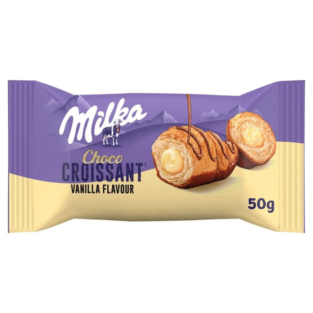 Milka Choco Croissant Rogalik z ciasta francuskiego z nadzieniem o smaku waniliowym 50 g