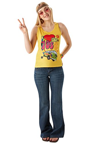 Rubie's Rubie's oficjalny I Love The Lata 70. top dla dorosłych, rozmiar S 810678