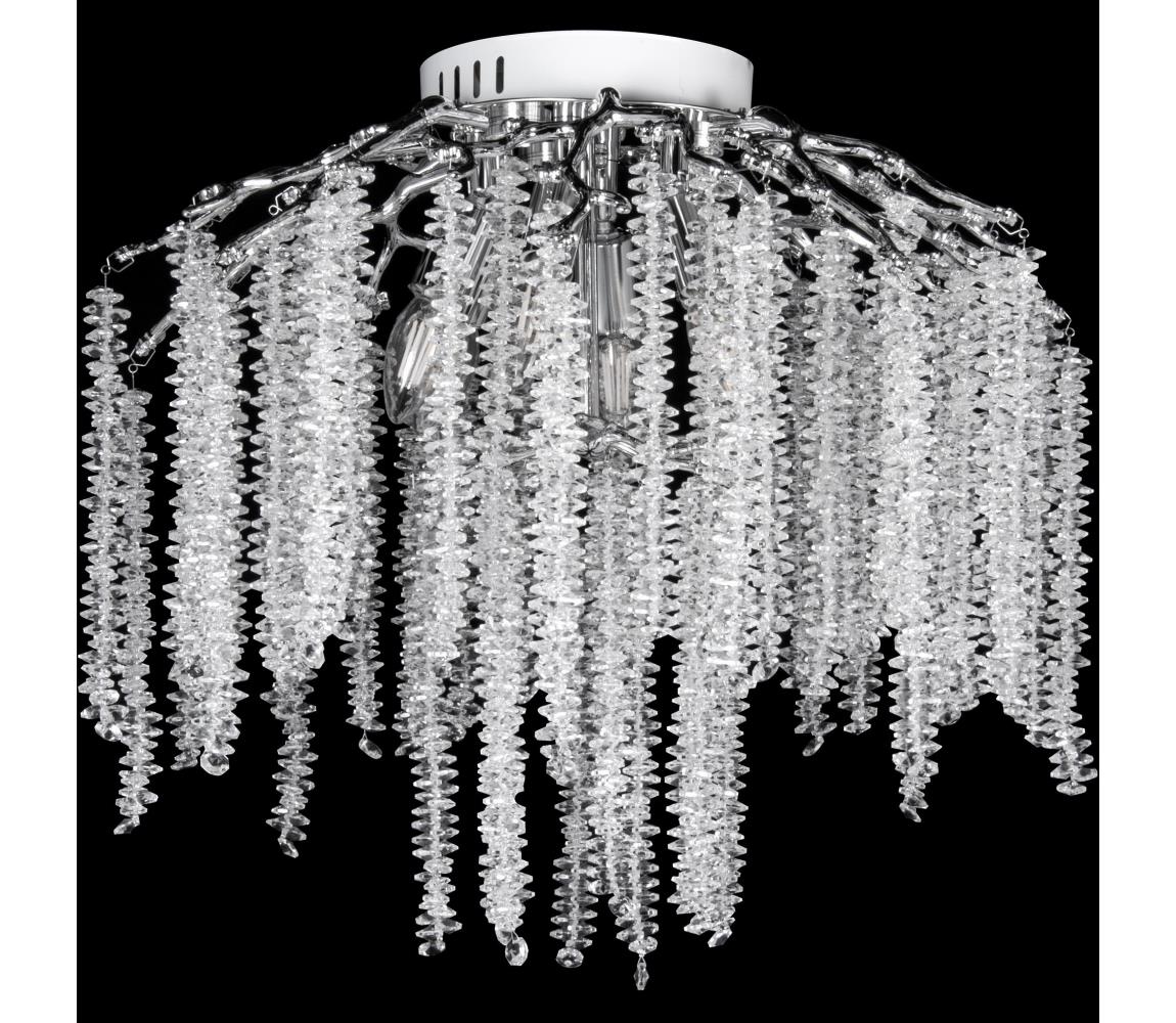 Żyrandol natynkowy 6xE14/60W/230V + 3xLED/3W śr. 54 cm chrom błyszczący