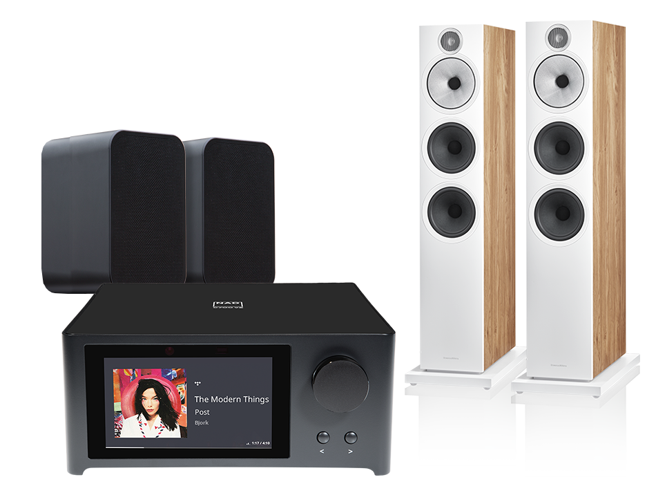 NAD C 700 V2 (czarny) + 603 S3 (dąb) + Pulse Flex 2i (czarny)