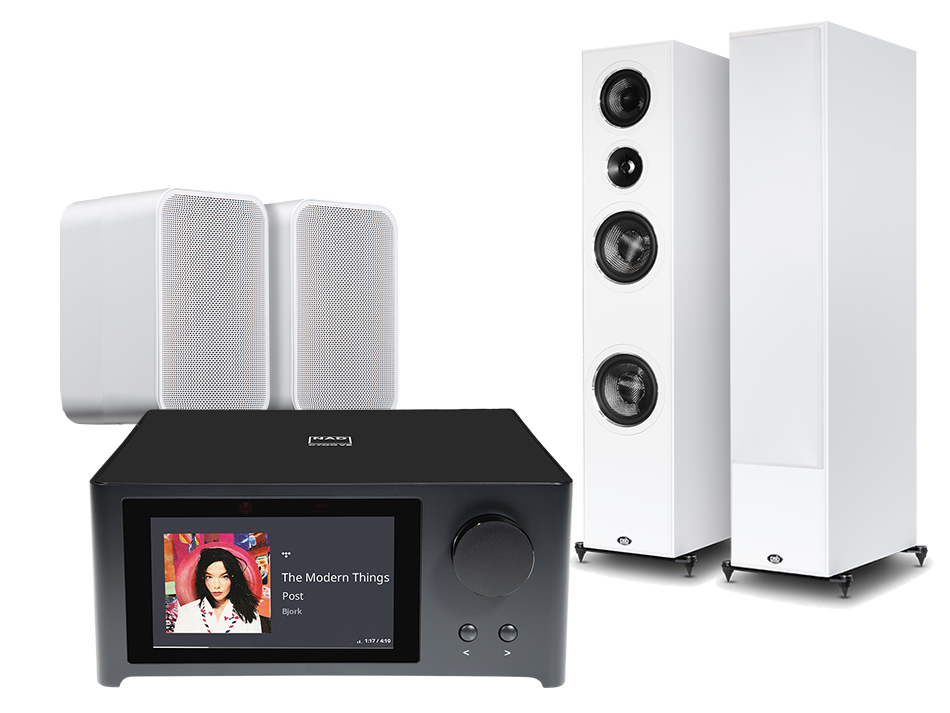 NAD C 700 V2 (czarny) + Imagine T54 (biały) + Pulse Flex 2i (biały)