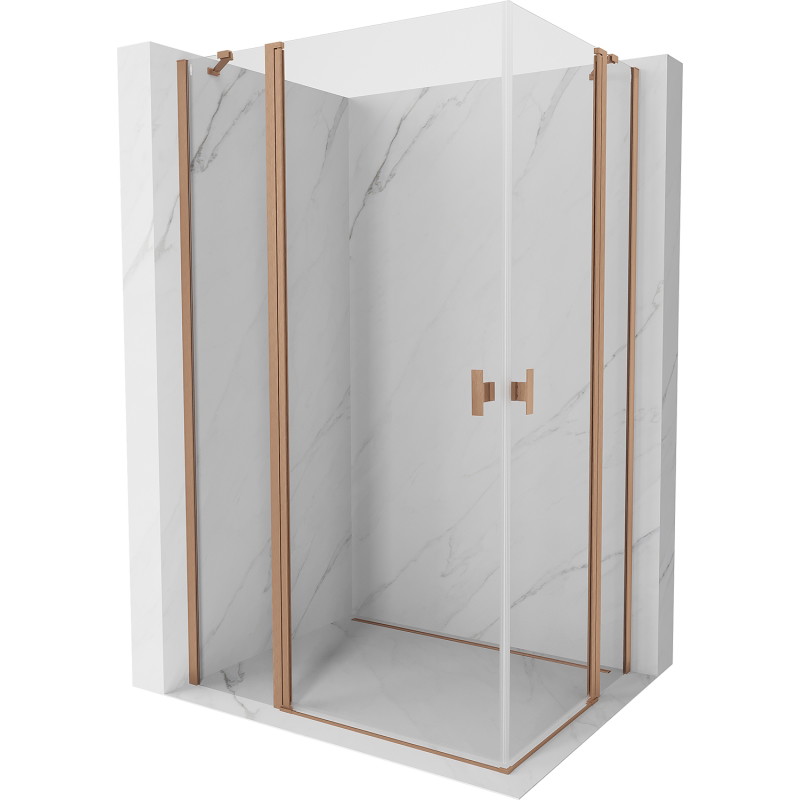 Mexen Mist Duo kabina prysznicowa uchylna 105 x 95 cm, transparent, miedź szczotkowana - 8A4-105-095-65-00