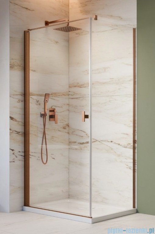Radaway Nes Kdj I Brushed Copper kabina 100x90cm lewa szczotkowana miedź 10022100-93-01L/10039090-01-01