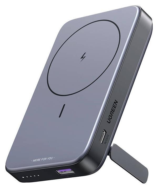 Ugreen PB206 10000mAh USB + USB-C 20W z funkcją podstawki czarny