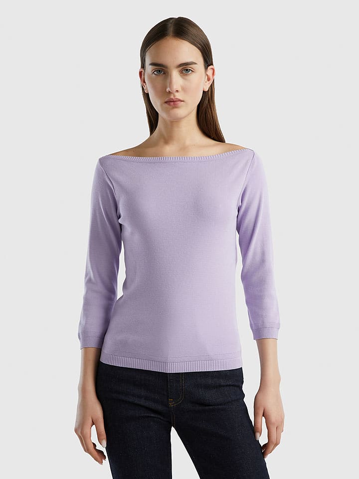 Benetton Sweter w kolorze lawendowym