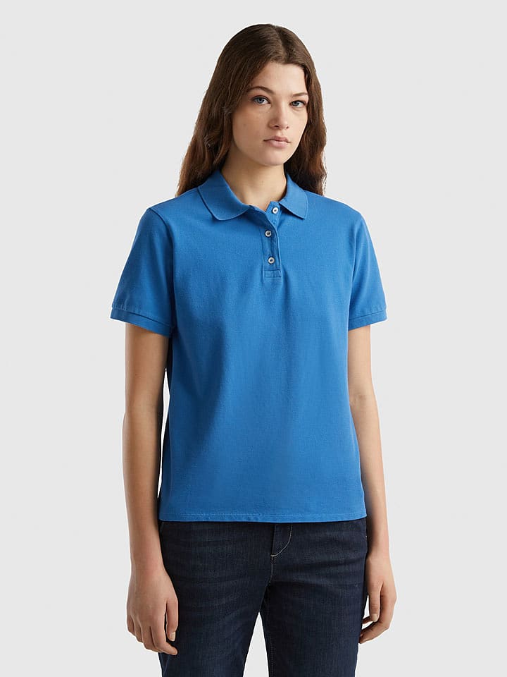 Benetton Koszulka polo w kolorze niebieskim
