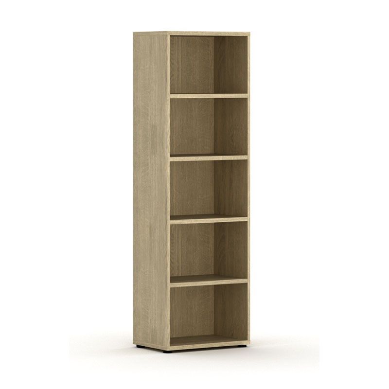 Biblioteka INTEGRO, niska, 1920 x 600 x 400 mm, 4 półki, dąb naturalny
